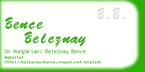 bence beleznay business card